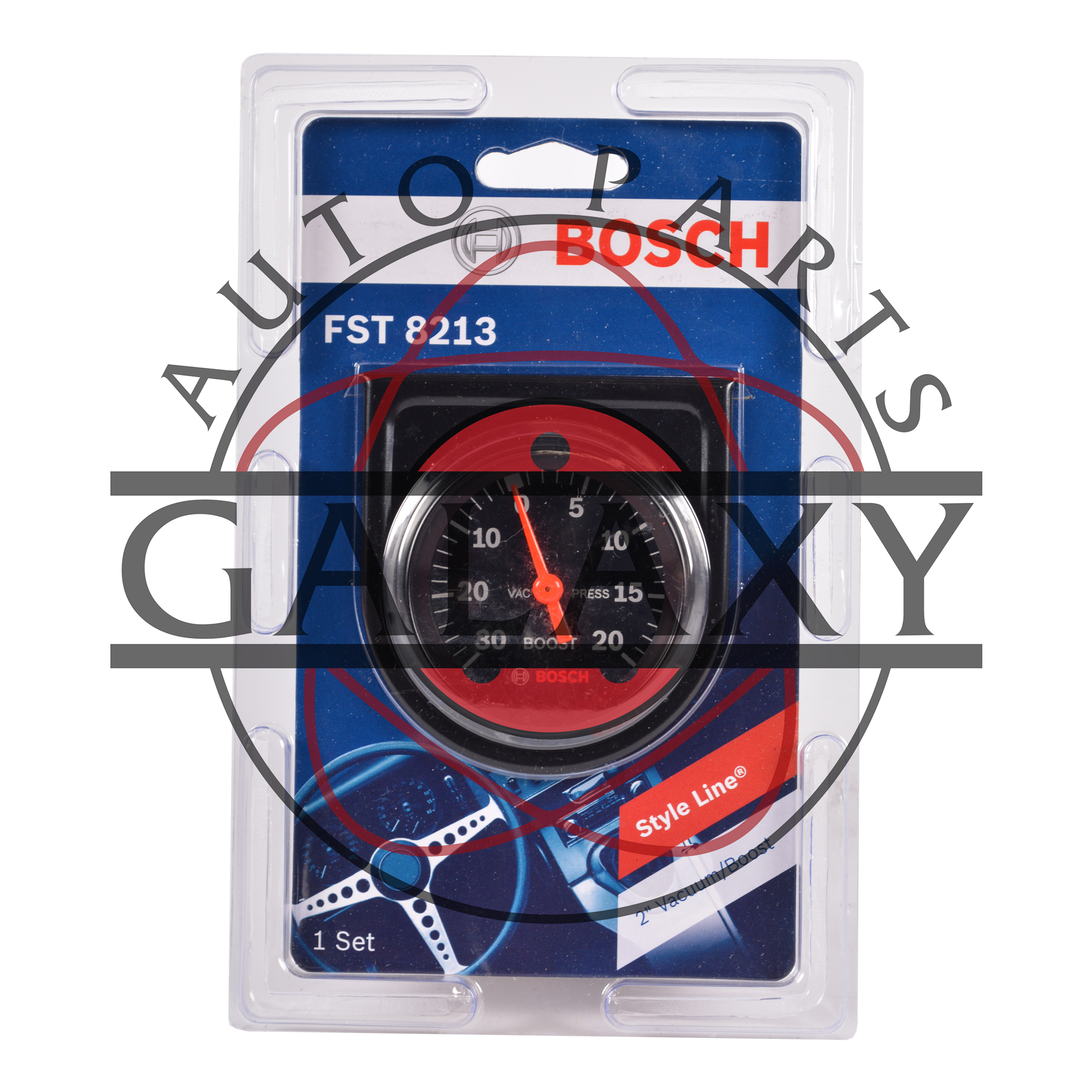 Bosch FST8213 Style Line 2" Mechanical Vacuum/Boost Gauge Black Face