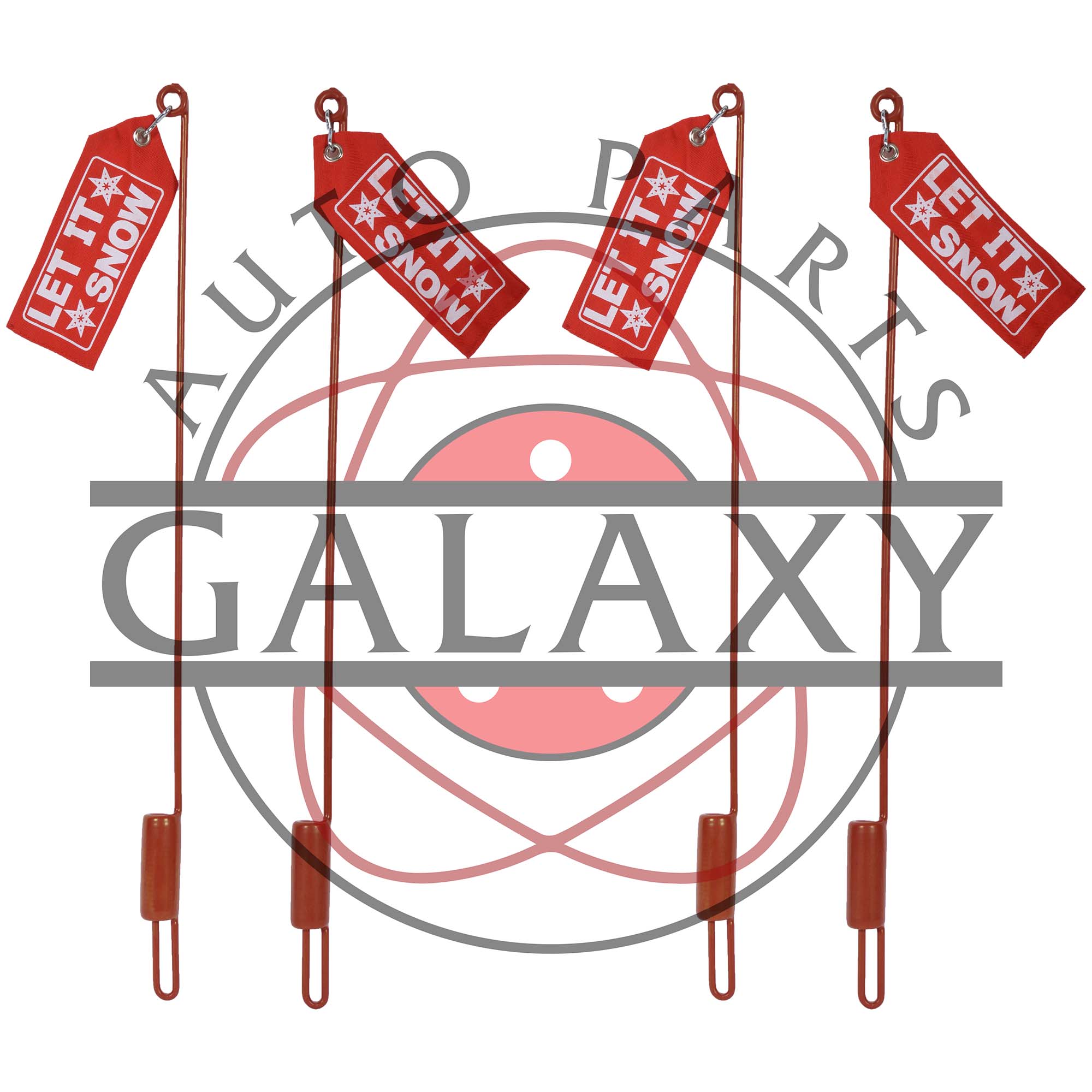 2 Pairs Snow Plow Replacement Blade Markers/Guide Sticks w/Flags for